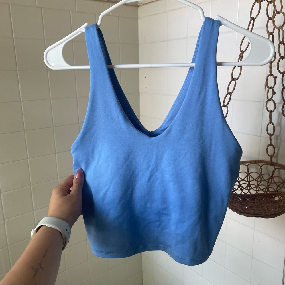 Cropped Blue Workout Tank